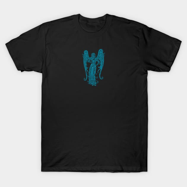 Blue Virgo Zodiac Sign T-Shirt by jeffbartels